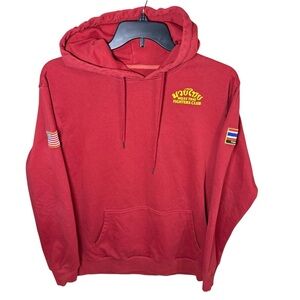 Kill Crew Muay Thai Fighters Club Red Pullover Hoodie Size Large